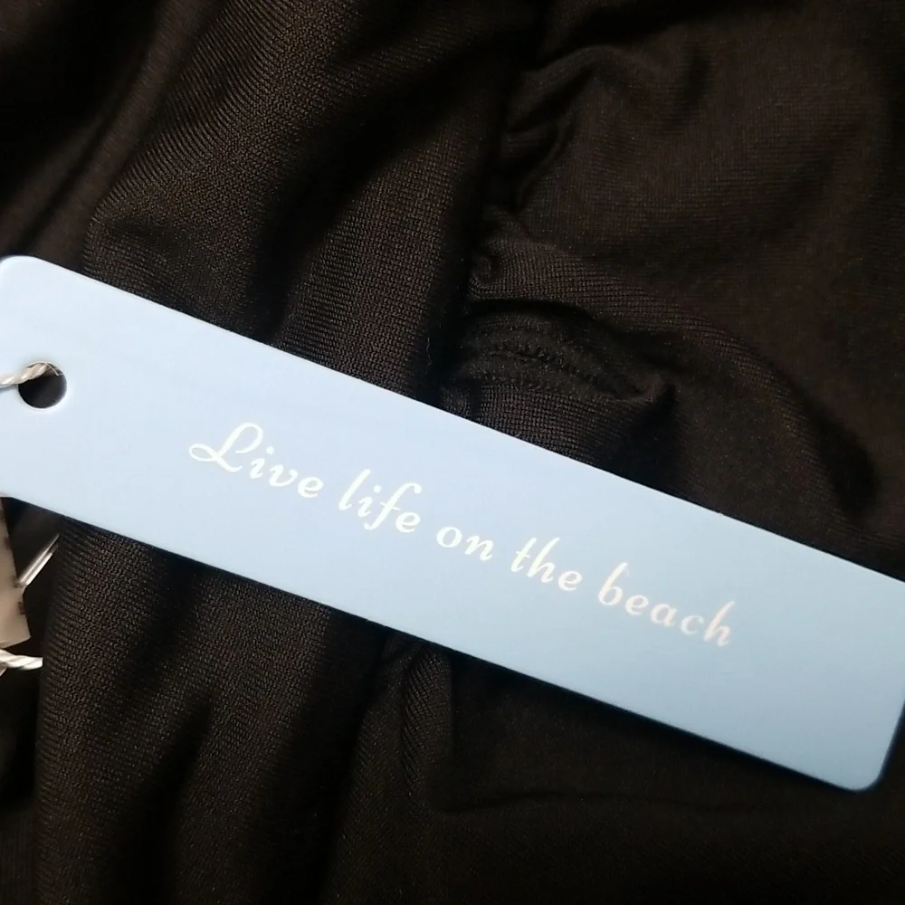 Live Life On The Beach One Piece Swimsuit Black